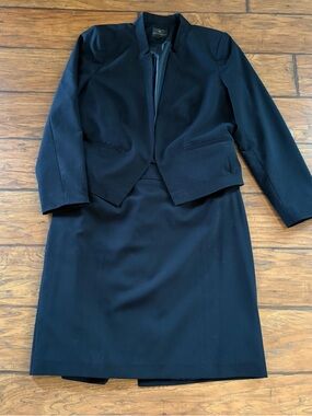 Worthington Black Tailored Blazer and Laura Scott Skirt Minimalist Versatile